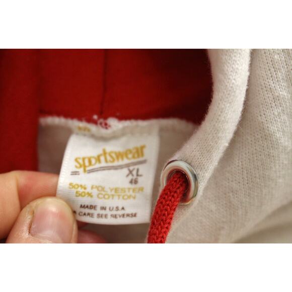 Vintage Indiana University Hoosiers Hooded Sweatshirt XL - Picture 3 of 7